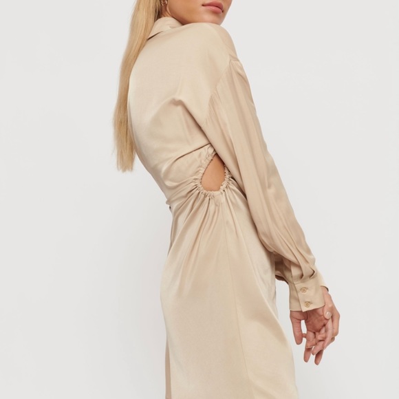 Dynamite Cutout Shirt Dress - Picture 2 of 8